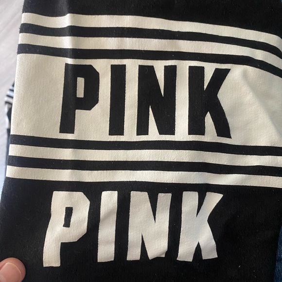 Victoria’s Secret PINK, size S, black with white, pullover sweatshirt - Picture 2 of 3